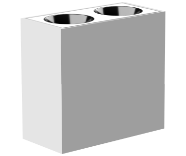 2-Bulb Grid Light Inset with ON-OFF