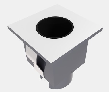 1-Bulb Mini Grid Light Inset with ON-OFF