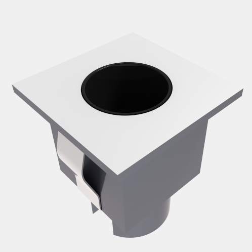 1-Bulb Mini Grid Light Inset with ON-OFF