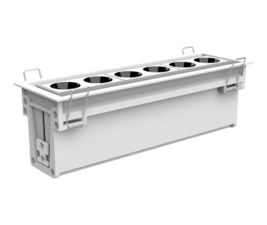 6-Bulb Stretchable Grid Light Inset with ON-OFF