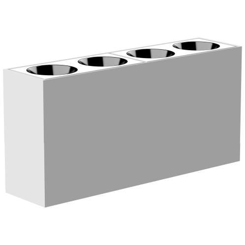 4-Bulb Grid Light Inset with ON-OFF