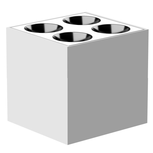 4-Bulb Square Grid Light Inset with ON-OFF