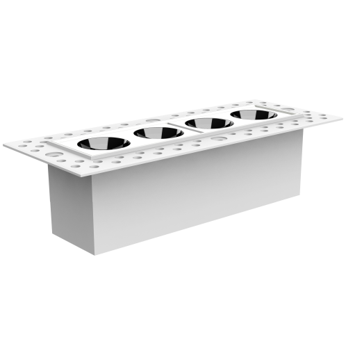 4-Bulb Mini Pre-embedded Grid Light Inset with ON-OFF
