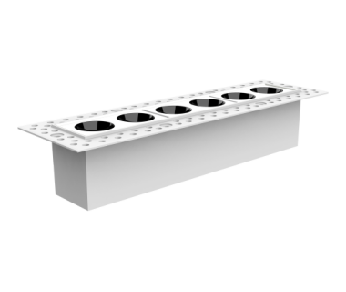 6-Bulb Pre-embedded Grid Light Inset with ON-OFF