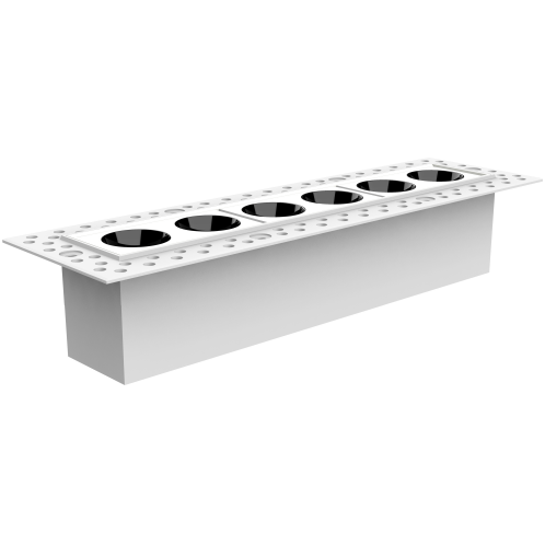 6-Bulb Pre-embedded Grid Light Inset with ON-OFF
