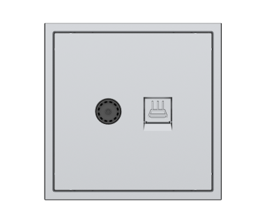 Tile Series TV and Ethernet Outlet 2.1
