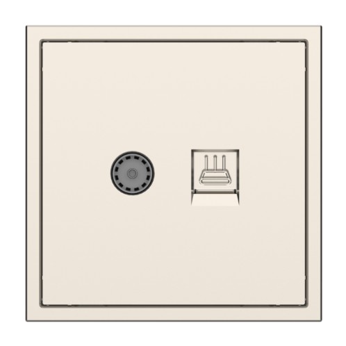 Tile Series TV and Ethernet Outlet 2.1