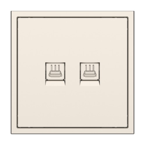 Tile Series 2 Port Ethernet Wall Outlet 2.1