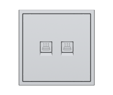 Tile Series 2 Port Ethernet Wall Outlet 2.1