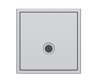 Tile Series 1 Port Coax Cable TV-F-Type Wall Outlet 2.1