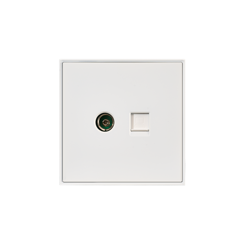 Inkslab Series TV and Ethernet Outlet