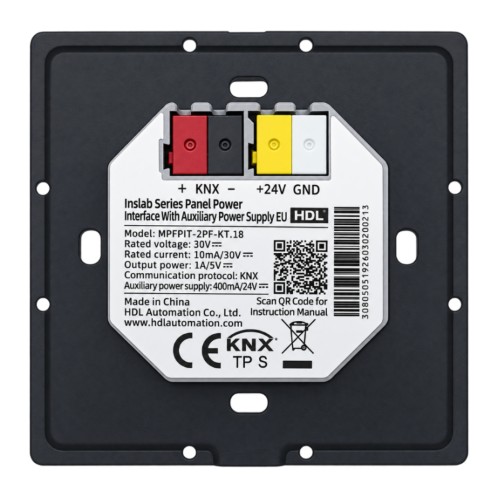 KNX Inkslab Series Panel Power Interface With Auxiliary Power Supply EU